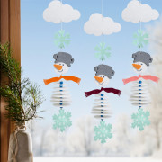 Kreativní sada První navlékání plstěná girlanda Sněhulák Haba 