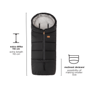 Zimní set fusak Jibot 3v1 + rukavice na kočárek Jasie Petite & Mars