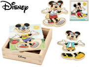Mickey Mouse dřevěná vkládačka Obleč Mickeyho