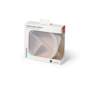 Silikonový talířek s přísavkou a víčkem BabyOno