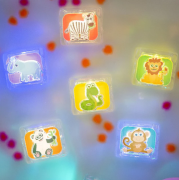 Senzorické svítící kostky do vody ZOO Glo Pals