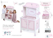 Dřevěná šatní skříň pro panenky s hracím centrem Niza 2022 DeCuevas