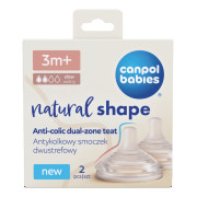 Savička k lahvi Natural Shape 3 m+ 2 ks Canpol babies