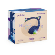 Bezdrátová dětská sluchátka Delulu DiscoBeats Blue