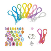 Kreativní sada Tvoříme s bužírkami Scoubidou Mír a láska Janod