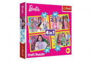 Puzzle 4v1 Šťastný svět Barbie 28,5x20,5 cm