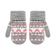 Zimní žakárové rukavice palcové 9 - 11 let