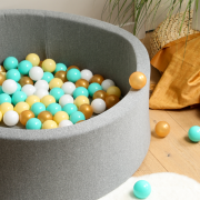 Hrací ohrádka s míčky textilní Ludi