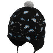 Vázací čepice s bambulí Auta Tm. modrá RDX 