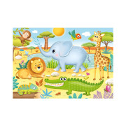 První hraní Africká zvířátka maxi puzzle 15 dílků Dino