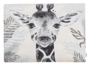 Polštářek Minky Žirafa s výplní - stříbrná 30 x 40 cm Esito