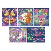 Kreativní sada Pěnové nálepky a svítící písek Magické víly Janod