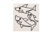 Okenní samolepky a omalovánky Baby Shark s barvami