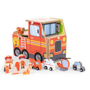 Montessori dřevěná garáž 2v1 Hasič