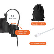 Houpadlo kočárku přenosné Bobby nabíjecí Matt Black Zopa