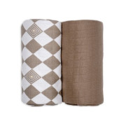 Swaddler Solid Matcha 2 balení 110 x 110 cm Lodger