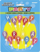 Svíčky dortové - Happy birthday balónky