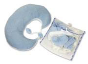 Obleček pro panenku miminko New born velikosti 40-42 cm Llorens 5dílný modro-bilý