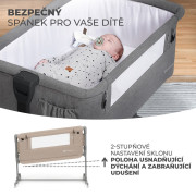 Dětská polohovatelná postýlka Neste grow Beige Kinderkraft