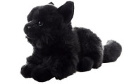 Plyšová kočka černá ležící 20 cm Eco-friendly