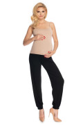 Těhotenské kalhoty s vysokým pasem Černé