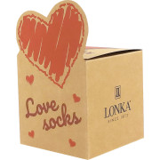 Ponožky pro zamilované Darling černé se srdíčky design 2 (3 páry) 