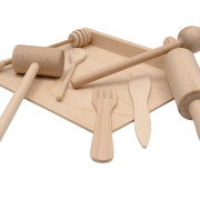 Dřevěná kuchyňská sada pro malé šéfkuchaře Baby Mix