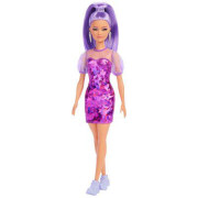 Barbie Modelka - zářivě fialové šaty
