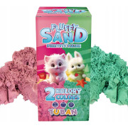 Fluffy písek 2 x 70 g růžová a zelená