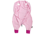 Letní spací pytel s nožičkami růžový mušelín 