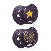 Lovi Šidítko silikonové dynamické Stardust 2ks Violet