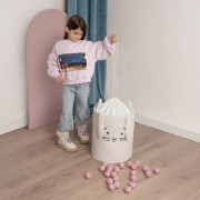 Koš na hračky Premium Bouclé se šňůrkou 43 l Sipo