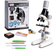 Mikroskop s příslušenstvím bílý 