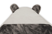 Deka s kapucí Koala mušelínová 95 x 95 cm Babymatex Černá