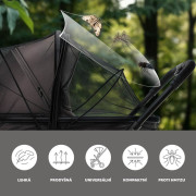 Moskytiéra na kočárek univerzální exclusive Black Zopa