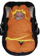 Zavinovačka ZOE zimní do autosedačky Emitex BÉŽOVÁ + SV.ŽLUTÁ