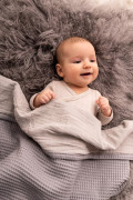 Mušelínová deka Prestige šedá 75 x 100 cm Babymatex