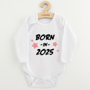 Dětské body s potiskem New Baby Born in 2025 pink