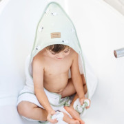 Dětská bavlněná osuška s kapucí 100x100 cm bonjourbébé
