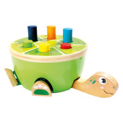 Zatloukačka želva dřevěná 25 cm