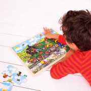 Dřevěné puzzle vlak 24 dílků Bigjigs Toys