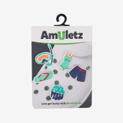 Amulety - ozdoby na boty Amuletz Just keep swimming mix Coqui