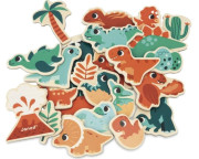 Dřevěné magnetky Dinosauři Dino 24 ks Janod