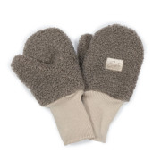 Zimní palcové rukavice Teddy fleece double Brown Esito