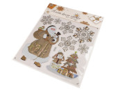 Vánoční samolepky plastické 3D na okna a dveře