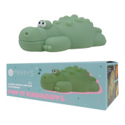 LED silikonová noční lampička Pop It Rgb se zvukem - krokodýl Mary's 