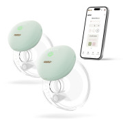 Odsávačka mléka Ovio Twin Duo bezdrátová hands-free mušlová 3-fázová s aplikací Neno