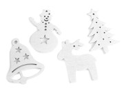 Dřevěné dekorace vánoční k zavěšení/domalování 