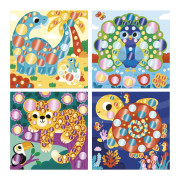 My arts&crafts Mini Třpytivé kulaté nálepky Tygr a kamarádi od 3 let Janod