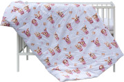 Dětská postýlka s kompletní výbavou bílá 120 x 60 cm Králíček růžový Scarlett 